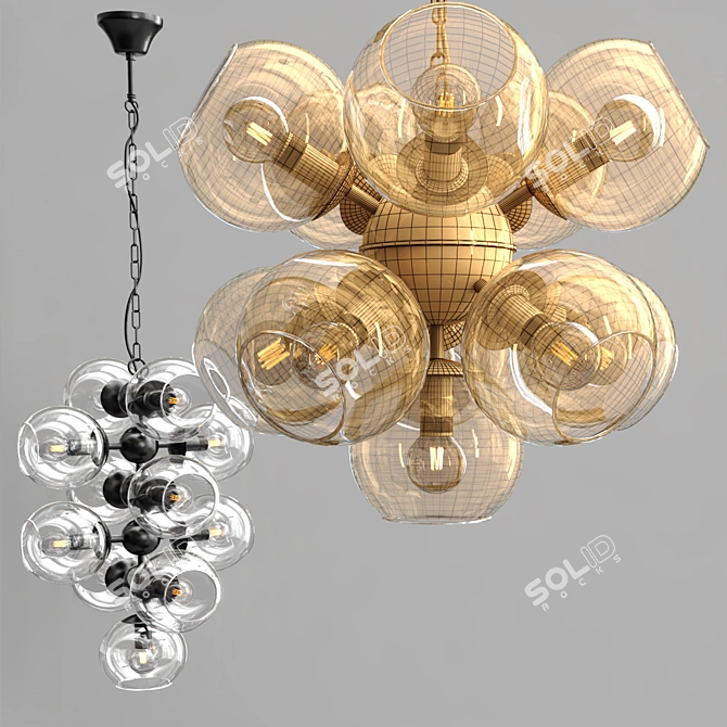 Elegant IKRA Pendant Lamp 3D model image 3