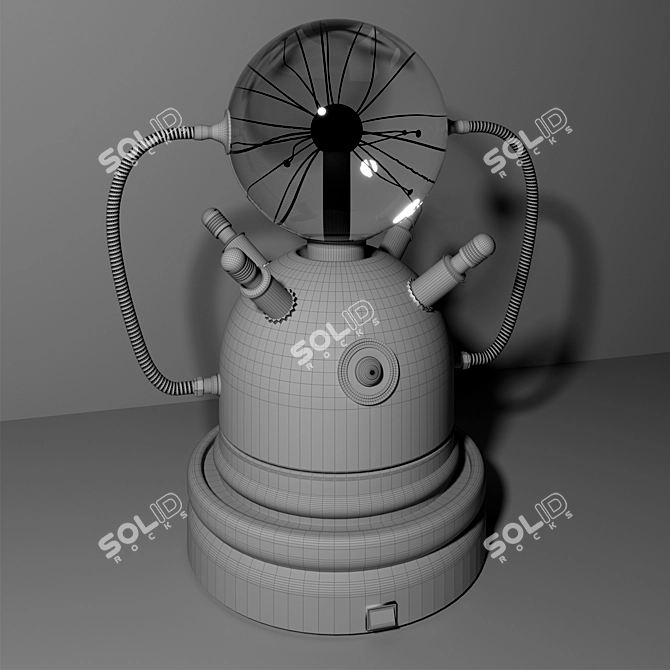 Vintage Tesla Lamp 3D model image 2