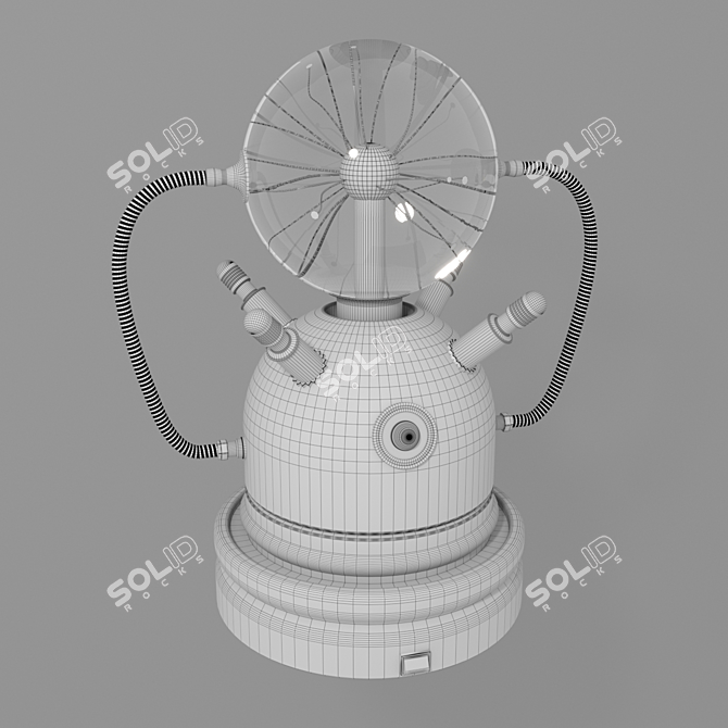 Vintage Tesla Lamp 3D model image 4