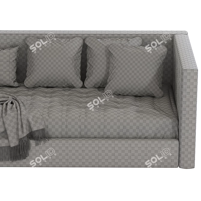 Cozy Corner Platform Bed 3D model image 5