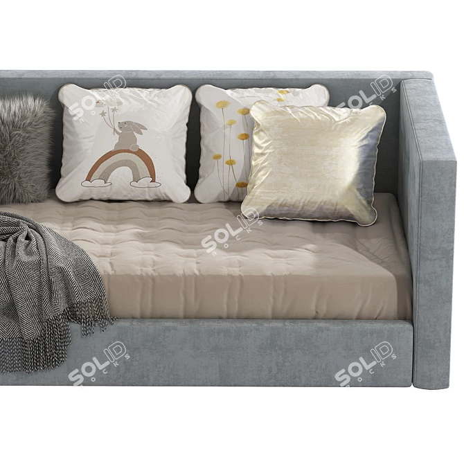 Cozy Corner Platform Bed 3D model image 6