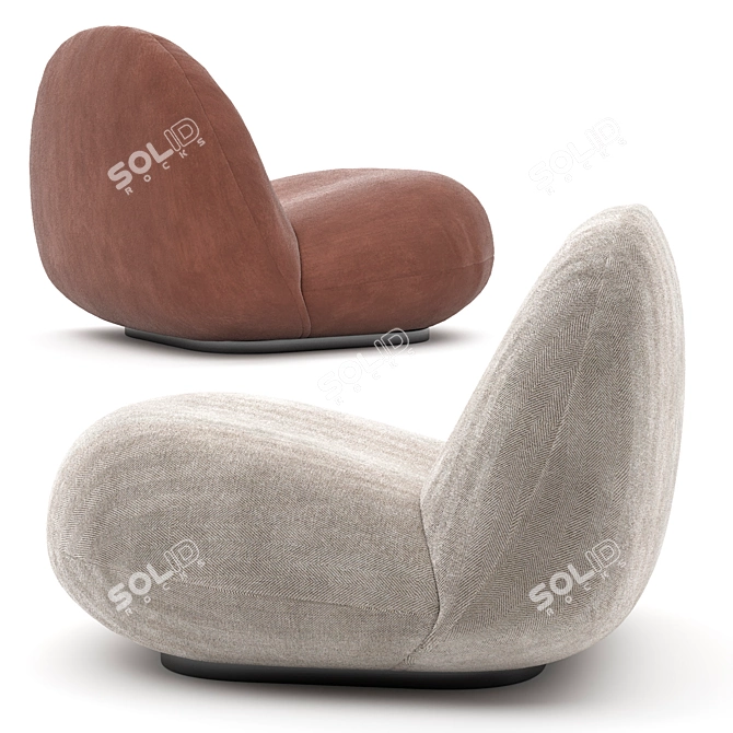 Pacha Lounge Chair: Comfort in Style 3D model image 2