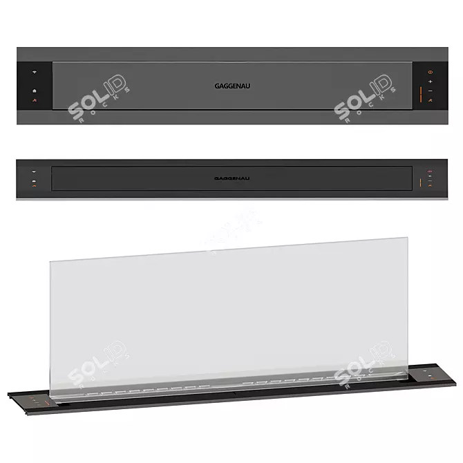 Title: Gaggenau 80cm Telescopic Ventilation Hood 3D model image 1