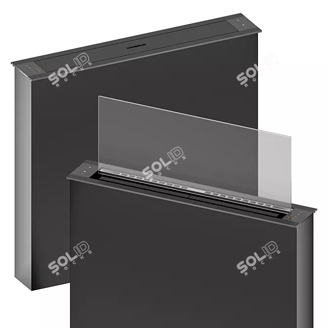 Title: Gaggenau 80cm Telescopic Ventilation Hood 3D model image 2