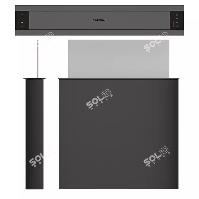 Title: Gaggenau 80cm Telescopic Ventilation Hood 3D model image 3