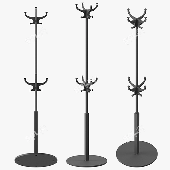 Stylish HEMNES Hat & Coat Stand 3D model image 5