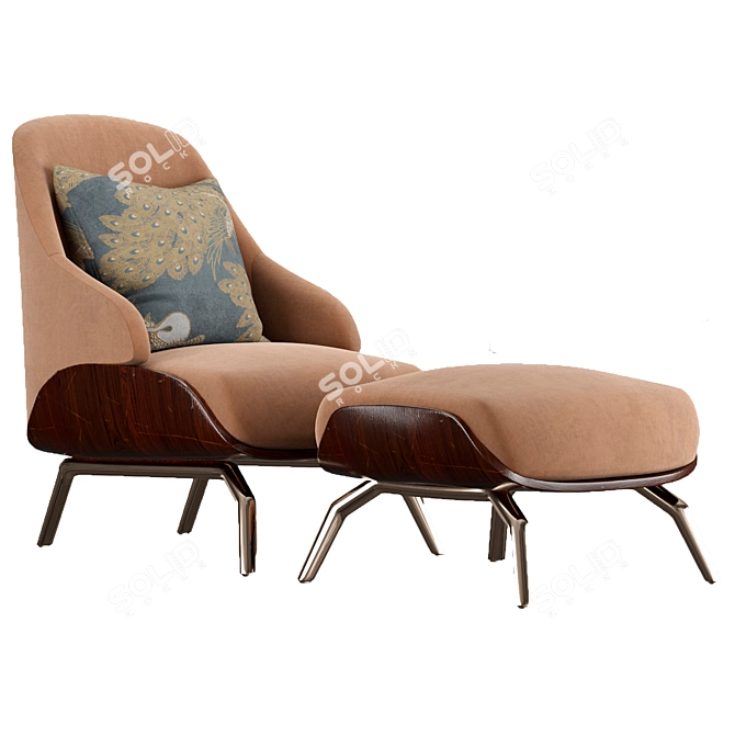 Elegant Brigid Armchair: Stylish 2015 Design 3D model image 3