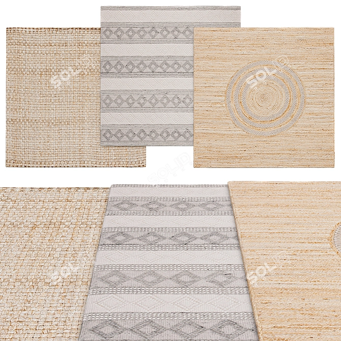 Square Rugs | Various Sizes 3D model image 1