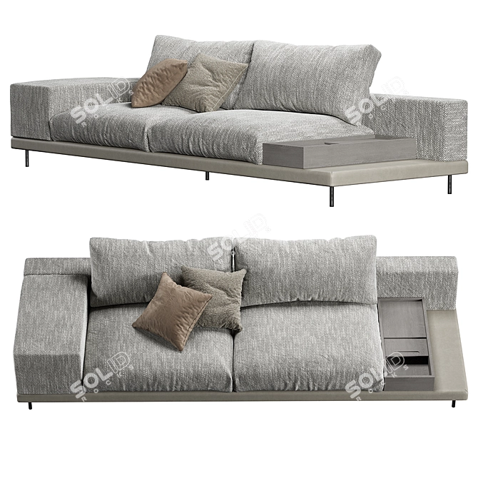 Space-Saver Sofa in Custom Colors 3D model image 2