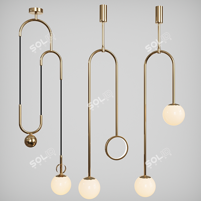  Modern Design Lighting Trio: Newton, Ingny, Ner 3D model image 1