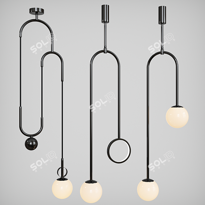 Modern Design Lighting Trio: Newton, Ingny, Ner 3D model image 2