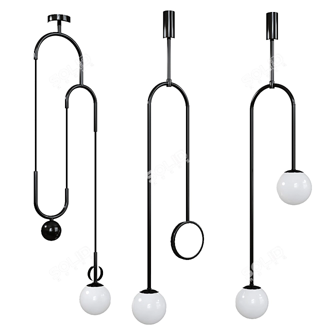  Modern Design Lighting Trio: Newton, Ingny, Ner 3D model image 6