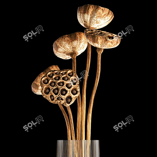 Lotus Bouquet: Natural Decor for Interiors 3D model image 3