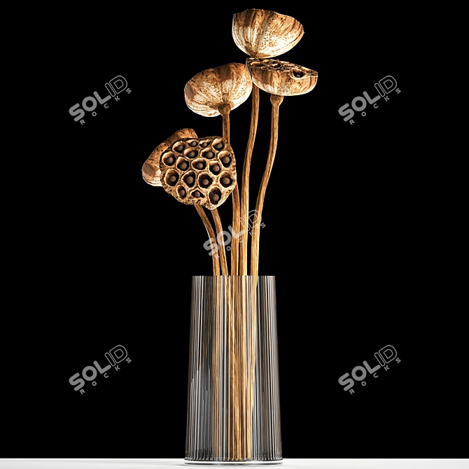 Lotus Bouquet: Natural Decor for Interiors 3D model image 5