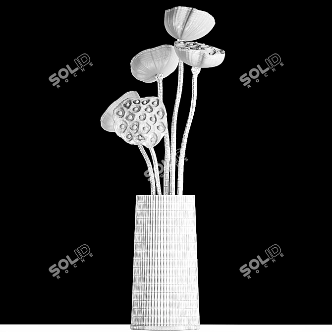 Lotus Bouquet: Natural Decor for Interiors 3D model image 6