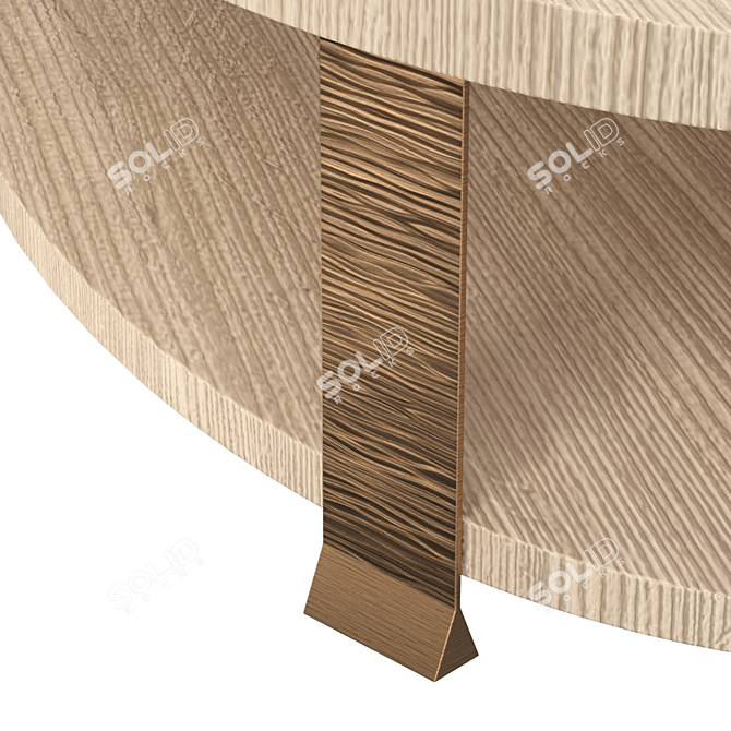 Elegant Geometric Wood Coffee Table 3D model image 2