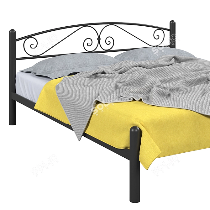 Elegant Viola Bed by Tenero 3D model image 2