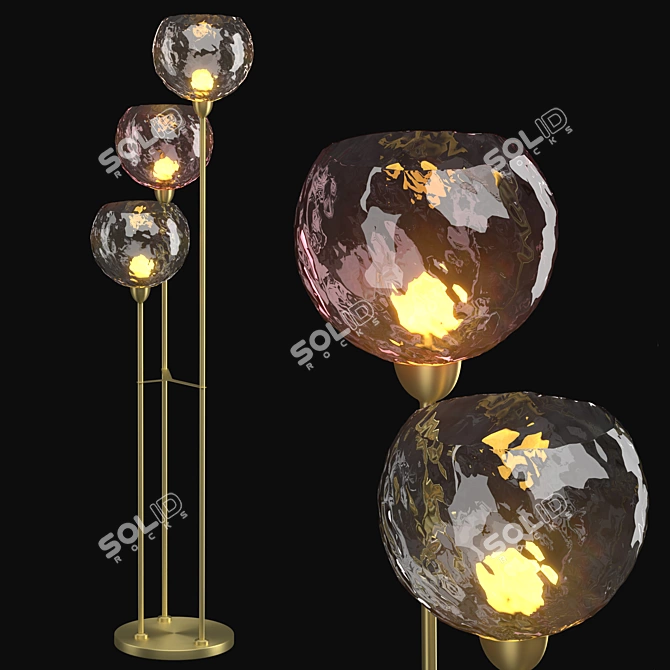 Ilaria Triple Floor Lamp: Elegant and Versatile Lighting 3D model image 1