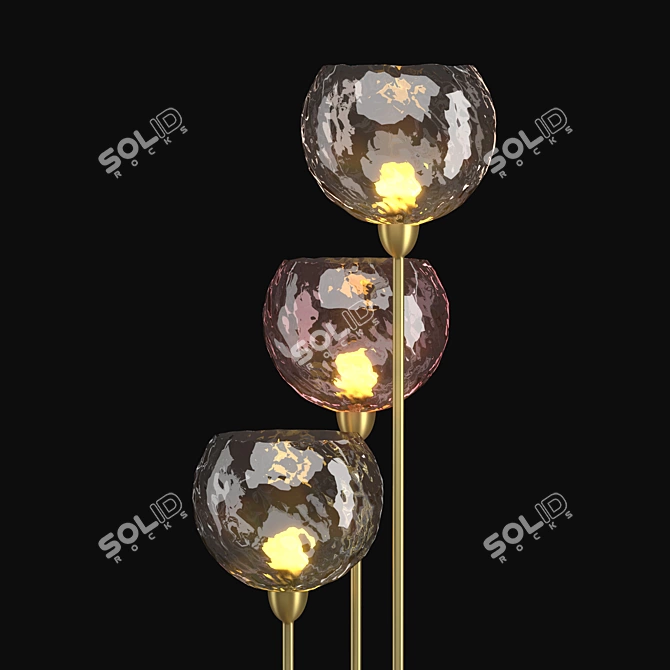 Ilaria Triple Floor Lamp: Elegant and Versatile Lighting 3D model image 2