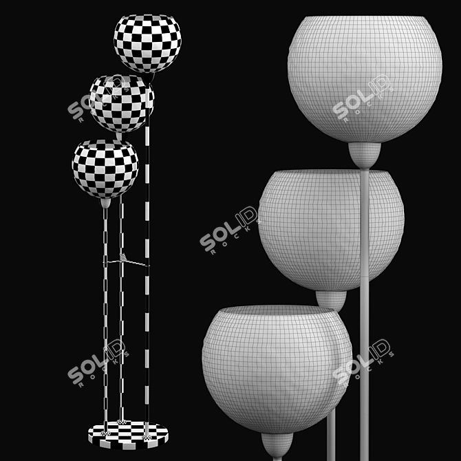 Ilaria Triple Floor Lamp: Elegant and Versatile Lighting 3D model image 4