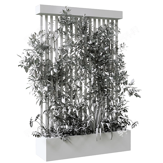 Vertical Greenery Box Set 124 3D model image 6