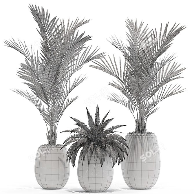 Lush Greenery Botanical Set 3D model image 4