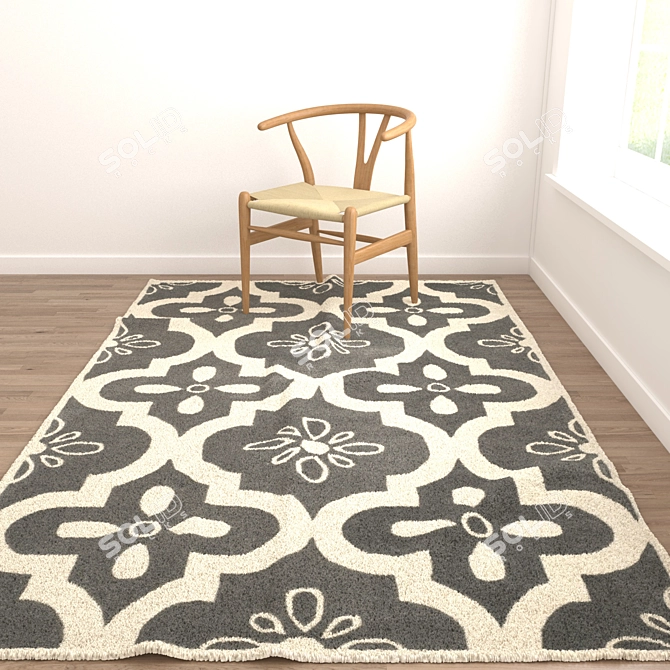 Versatile Set of 8 Rugs 3D model image 4