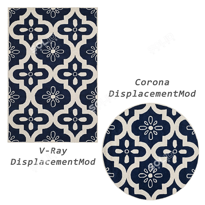 Versatile Set of 8 Rugs 3D model image 5