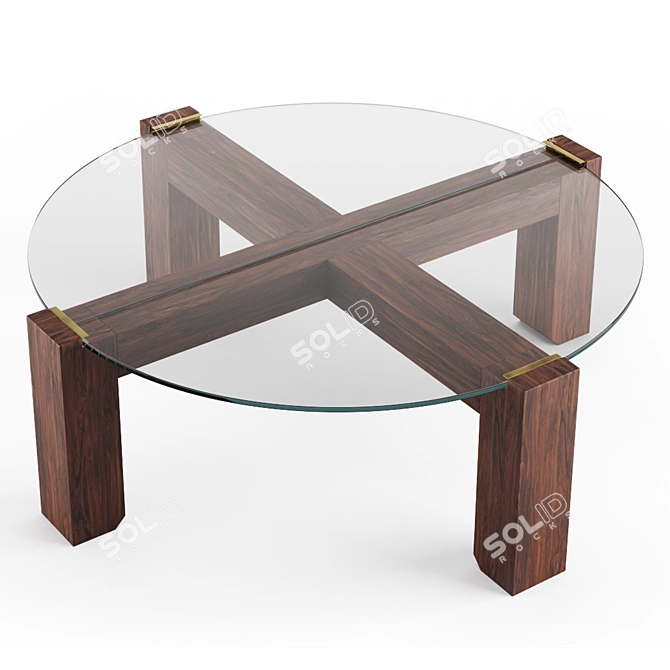 Contemporary Glass Coffee Table 3D model image 5