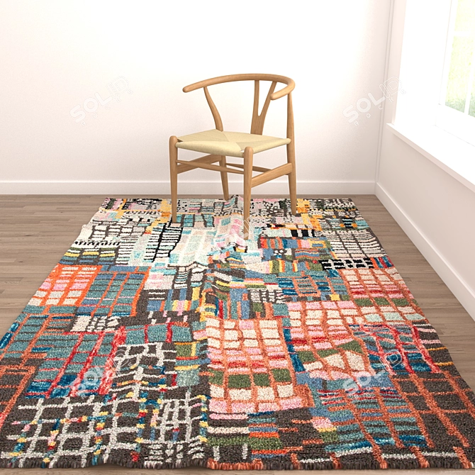 Versatile Rug Set - 8 Designs for All Angles 3D model image 5