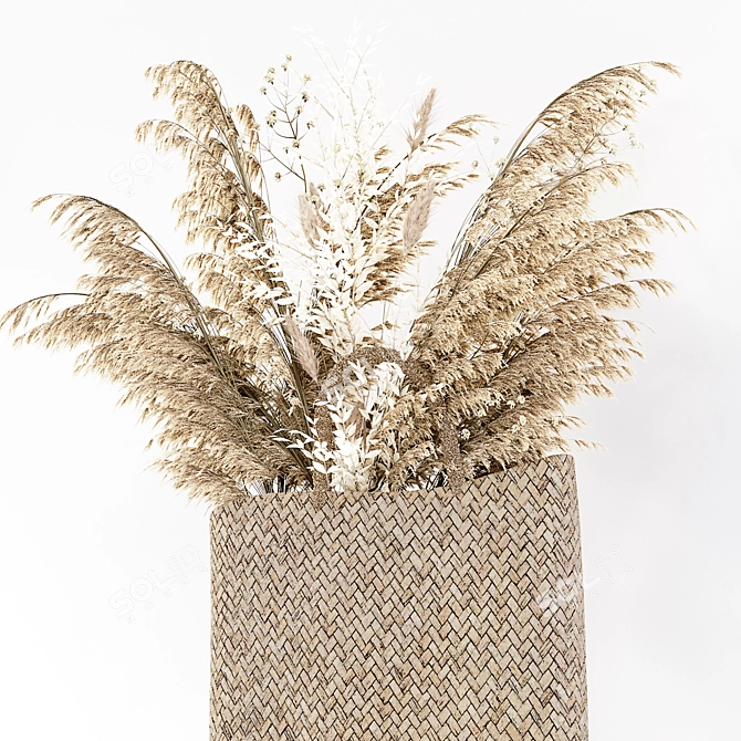 Pampas Basket: Detailed 3D Model 3D model image 2