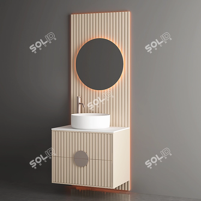 Contemporary Bathroom Storage | 750mm Width 3D model image 2