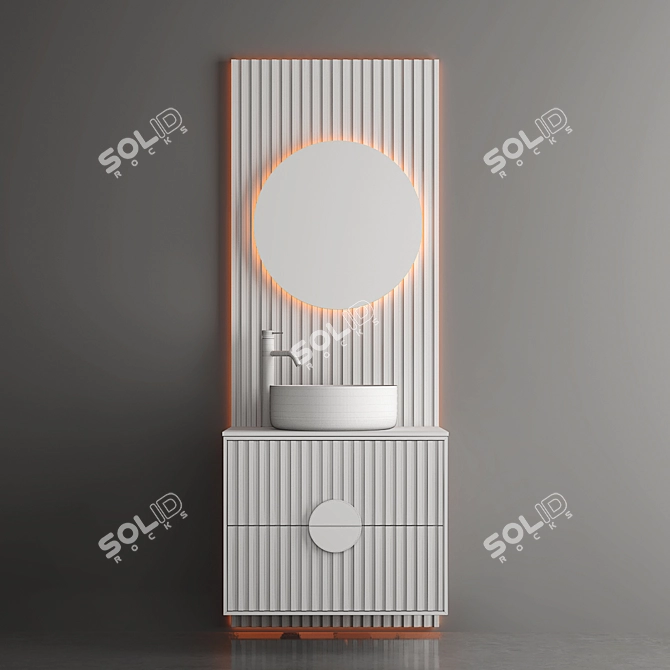 Contemporary Bathroom Storage | 750mm Width 3D model image 5