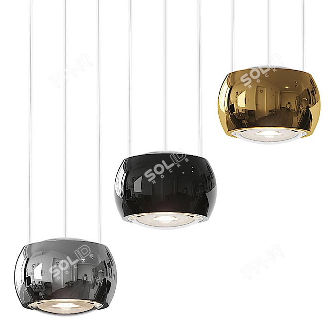 Elegant Joss Pendant Lamp by Lampatron 3D model image 1