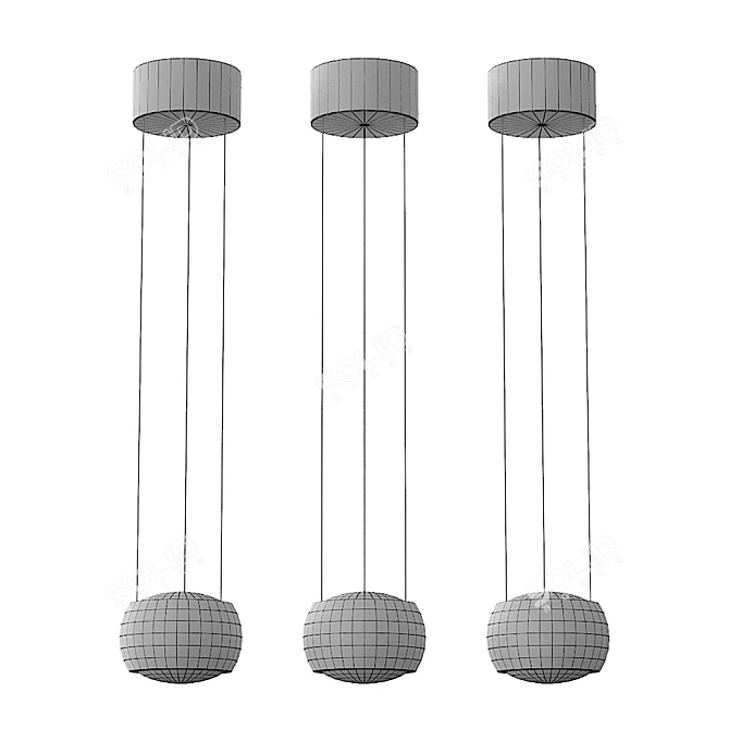 Elegant Joss Pendant Lamp by Lampatron 3D model image 3