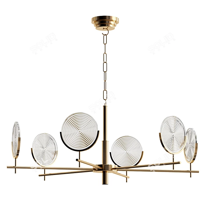 Elegant Mersi Chandelier 3D model image 1