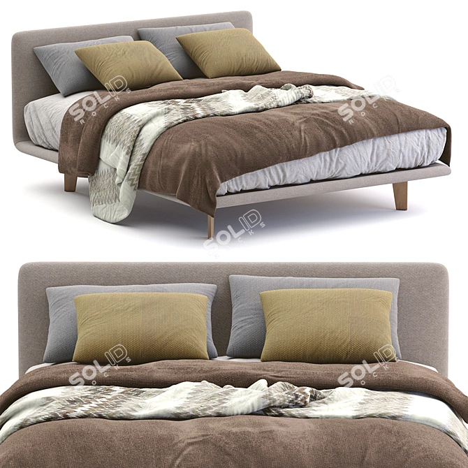 Filo Bed: A Stylish Creation by Pianca 3D model image 1