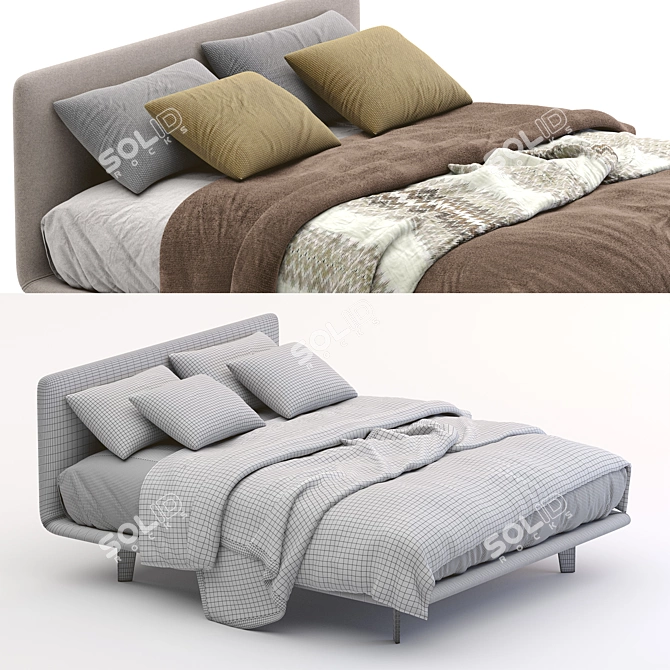 Filo Bed: A Stylish Creation by Pianca 3D model image 4