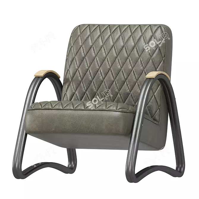 Modern Industrial Armchair 3D model image 1