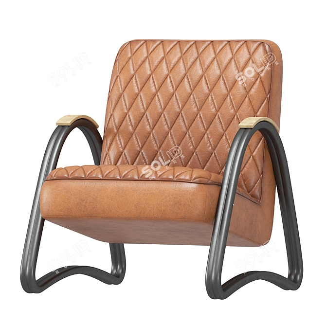 Modern Industrial Armchair 3D model image 2