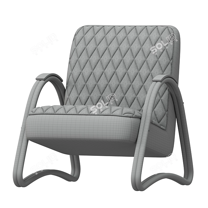 Modern Industrial Armchair 3D model image 4