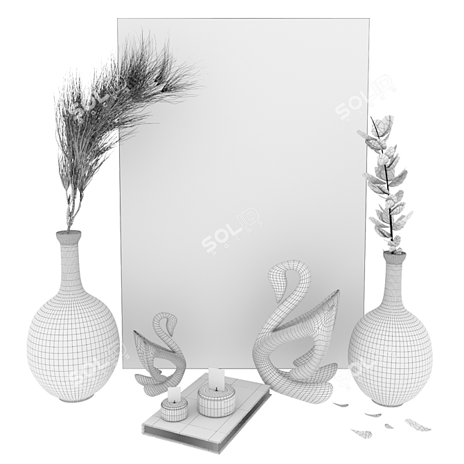 Elegant Decor Set 2 3D model image 4