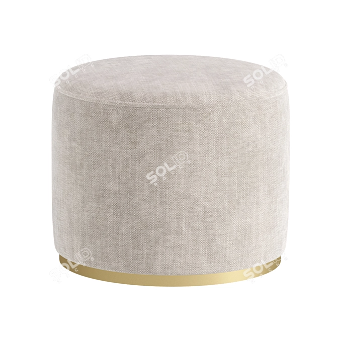 Modern Tape Pouf 3D model image 3