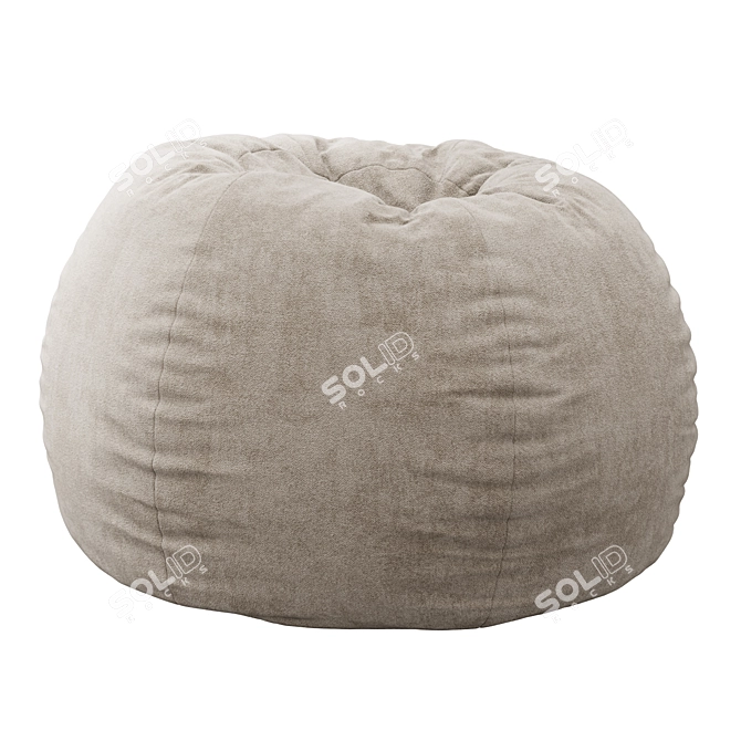Cozy Comfort Bean Bag Chai 3D model image 3