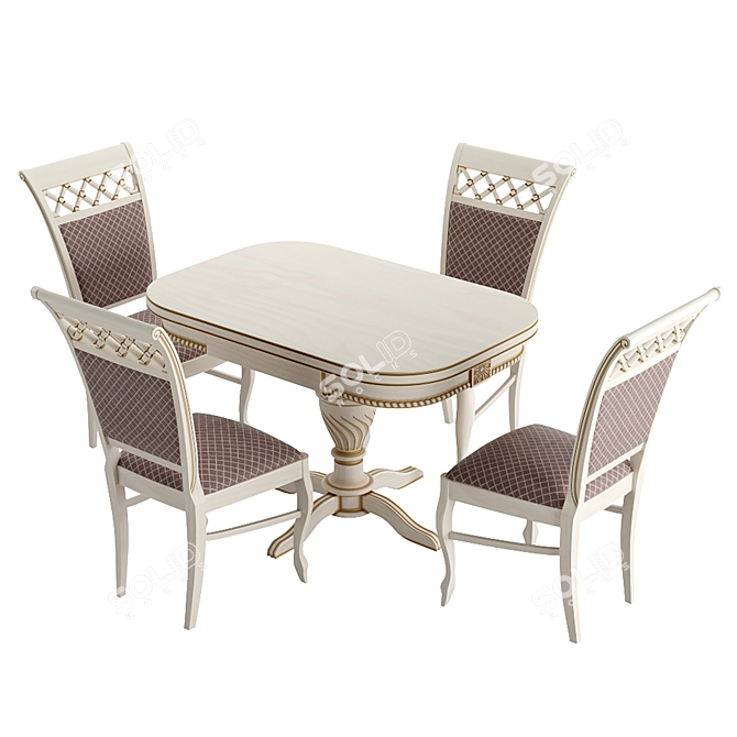 Caesar 2 Classic Dining Set 3D model image 2