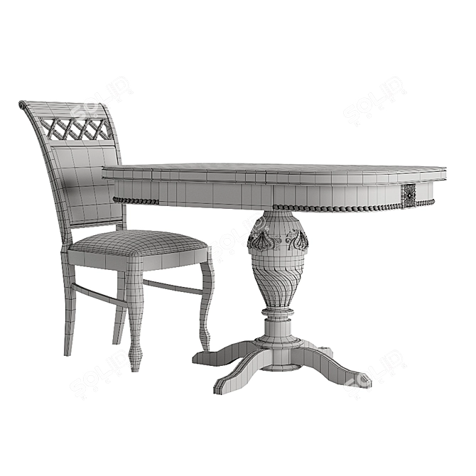 Caesar 2 Classic Dining Set 3D model image 3