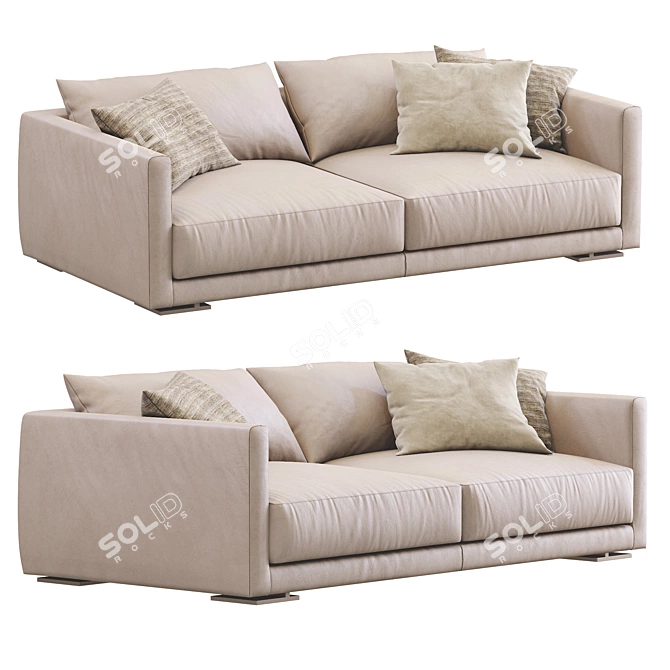 Luxury Leather Sofa Bristol - Poliform 3D model image 3