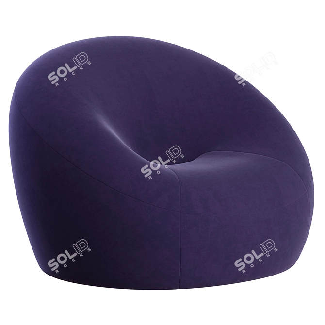 Sleek C Club Chair: Stylish and Comfortable 3D model image 2