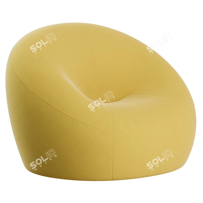 Sleek C Club Chair: Stylish and Comfortable 3D model image 3