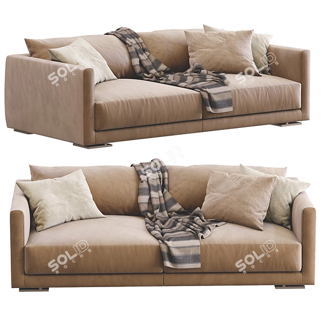 Elegant Bristol Sofa by Poliform 3D model image 2